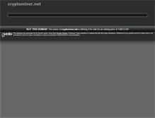 Tablet Screenshot of cryptominer.net
